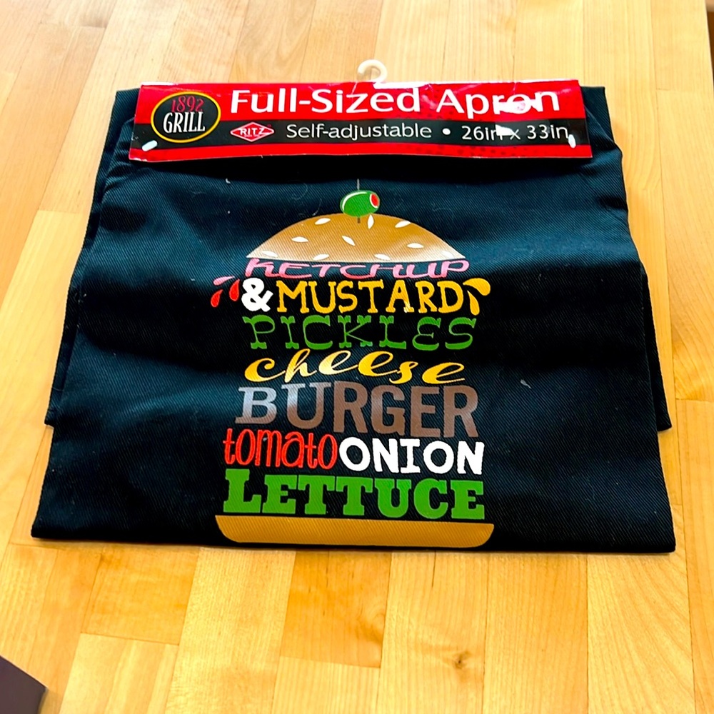 Full sized apron never been used